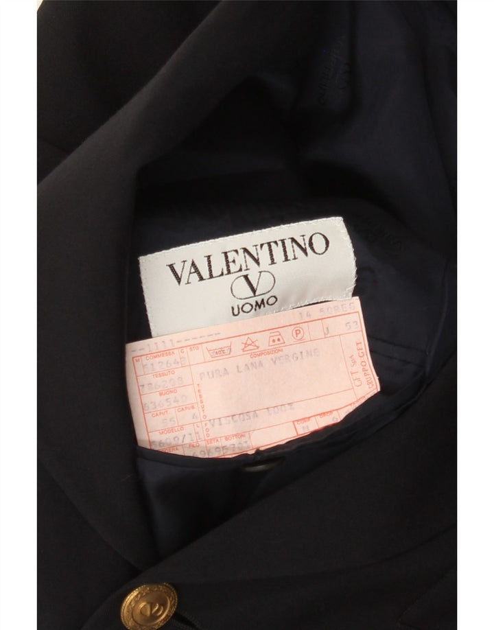 Valentino Ανδρικό τζάκετ Blazer 3 κουμπιών IT 50 Large Navy Blue Wool
