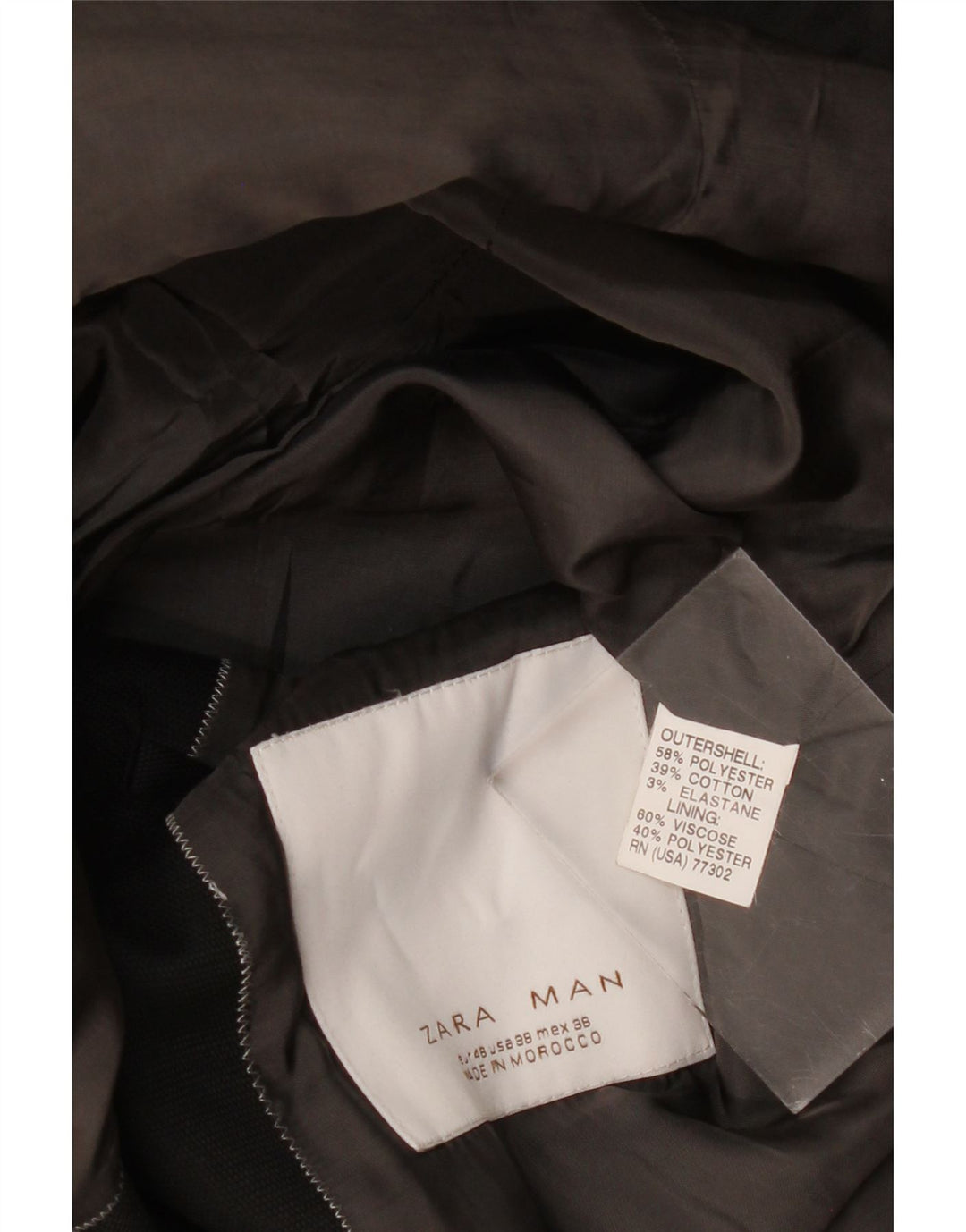 ZARA Ανδρικό σακάκι σακάκι με 2 κουμπιά EU 48 Μεσαίο μαύρο πολυεστέρα