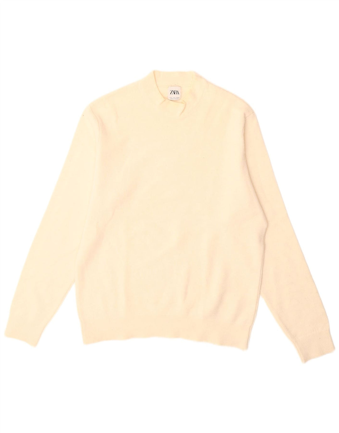 Ανδρικό πουλόβερ Zara Crew Neck Jumper Μεγάλο Μπεζ Ακρυλικό