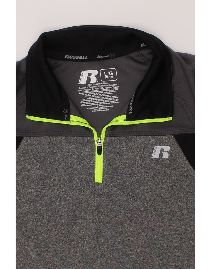 RUSSELL ATHLETIC Boys πουλόβερ αθλητική φόρμα 10-11 ετών μεγάλο γκρι