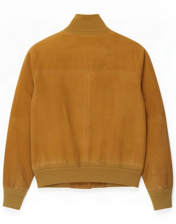 Vintage Γυναικείο Suede Bomber Jacket IT 46 Large Brown