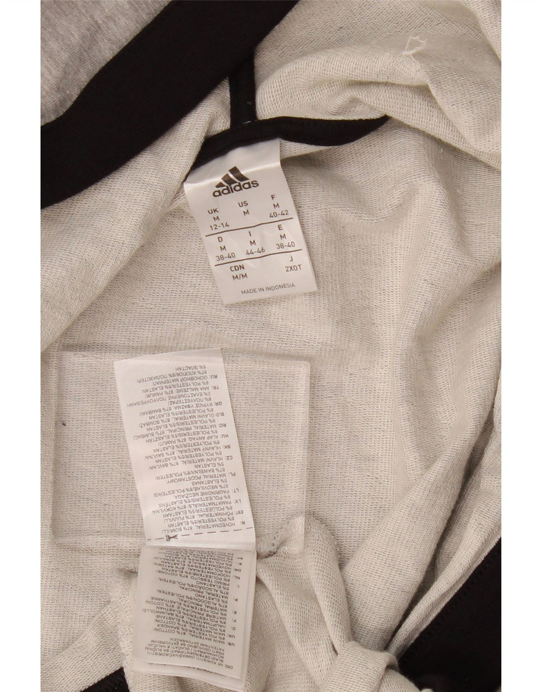 Γυναικείο πουλόβερ ADIDAS με κουκούλα ζακέτα UK 12/14 Medium Grey Colourblock