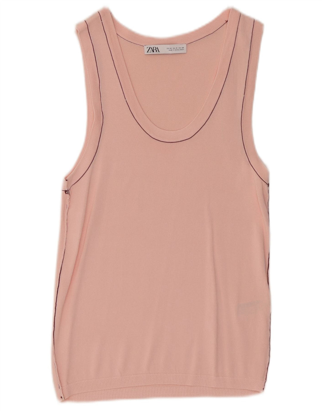 Zara Γυναικείο Γιλέκο Τοπ UK 12 Medium Pink Viscose