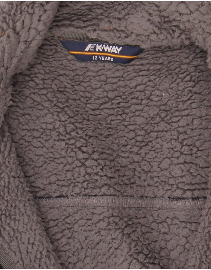 K-Way Boys Sherpa Fleece Jacket 11-12 ετών Navy Blue Polyester