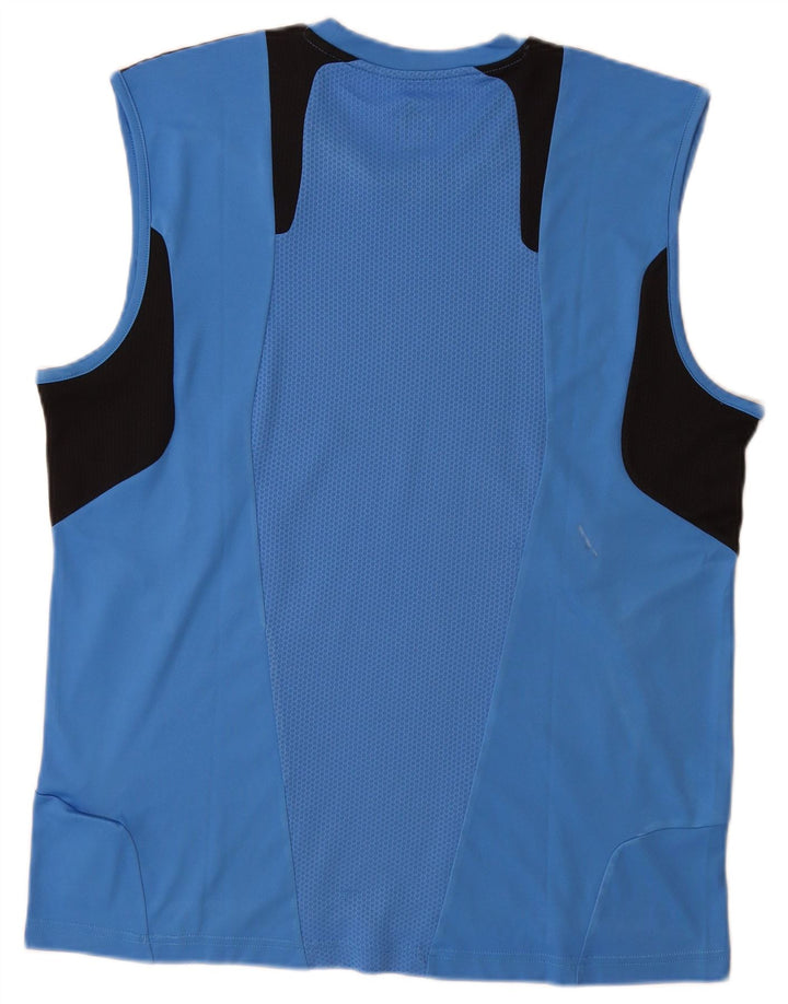 Adidas Ανδρικό γιλέκο Climacool Top Large Blue Colourblock Πολυεστέρας