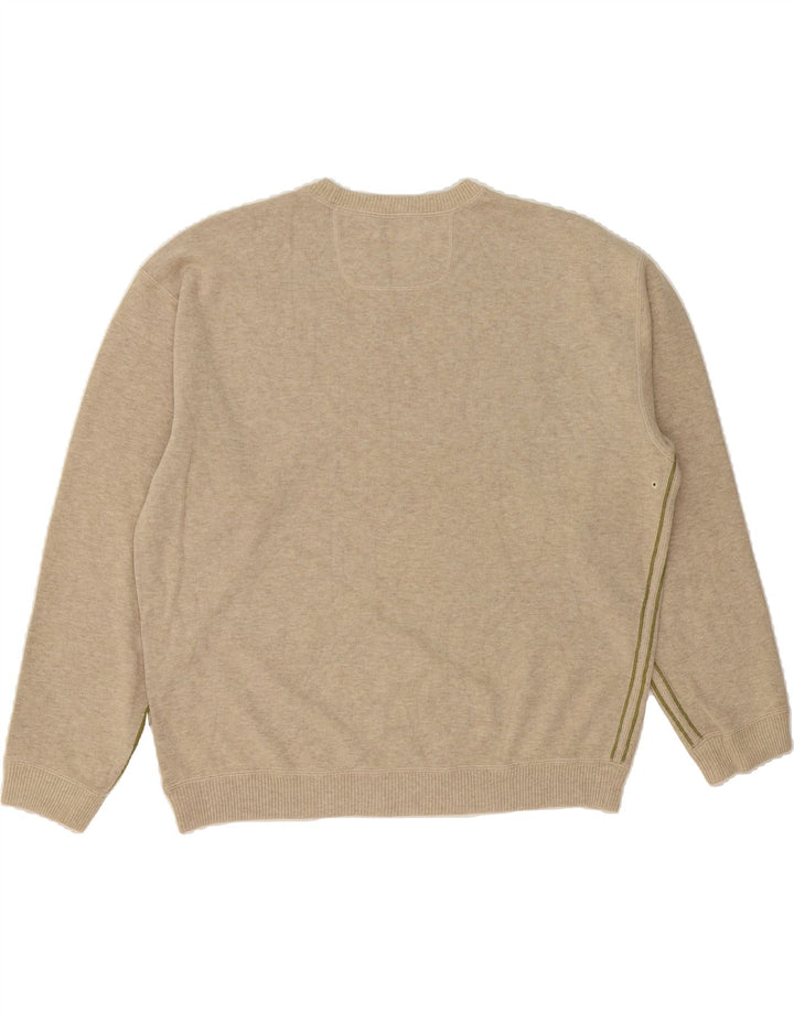 TOMMY BAHAMA Mens Crew Neck Jumper Sweater XL Beige Vintage Tommy Bahama and Second-Hand Tommy Bahama from Messina Hembry 