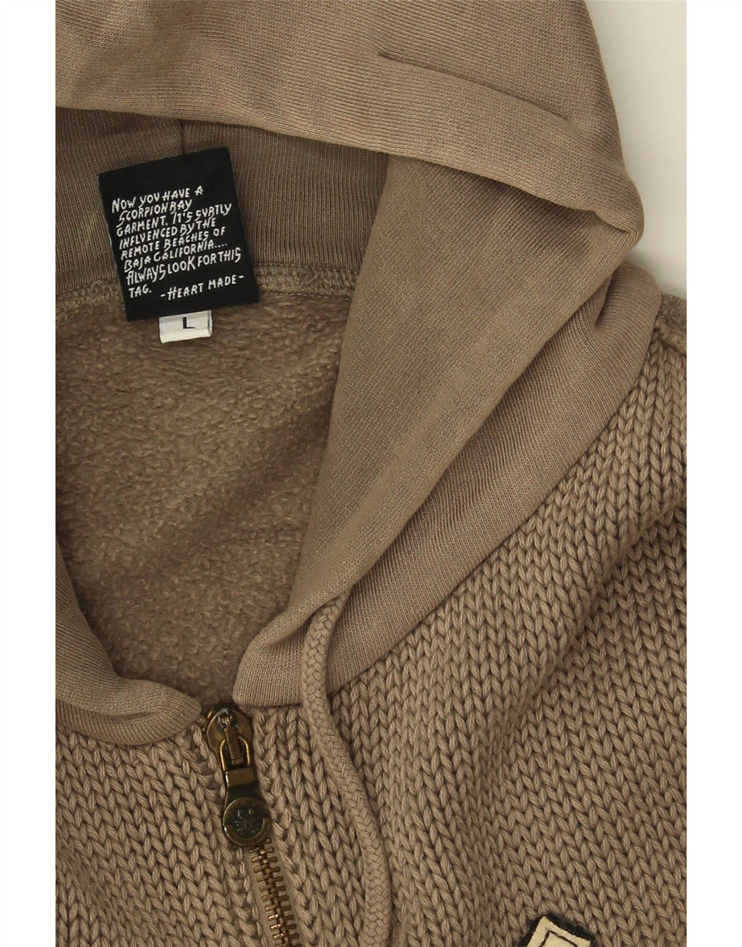 Ανδρικό πουλόβερ με κουκούλα με φερμουάρ μεγάλο