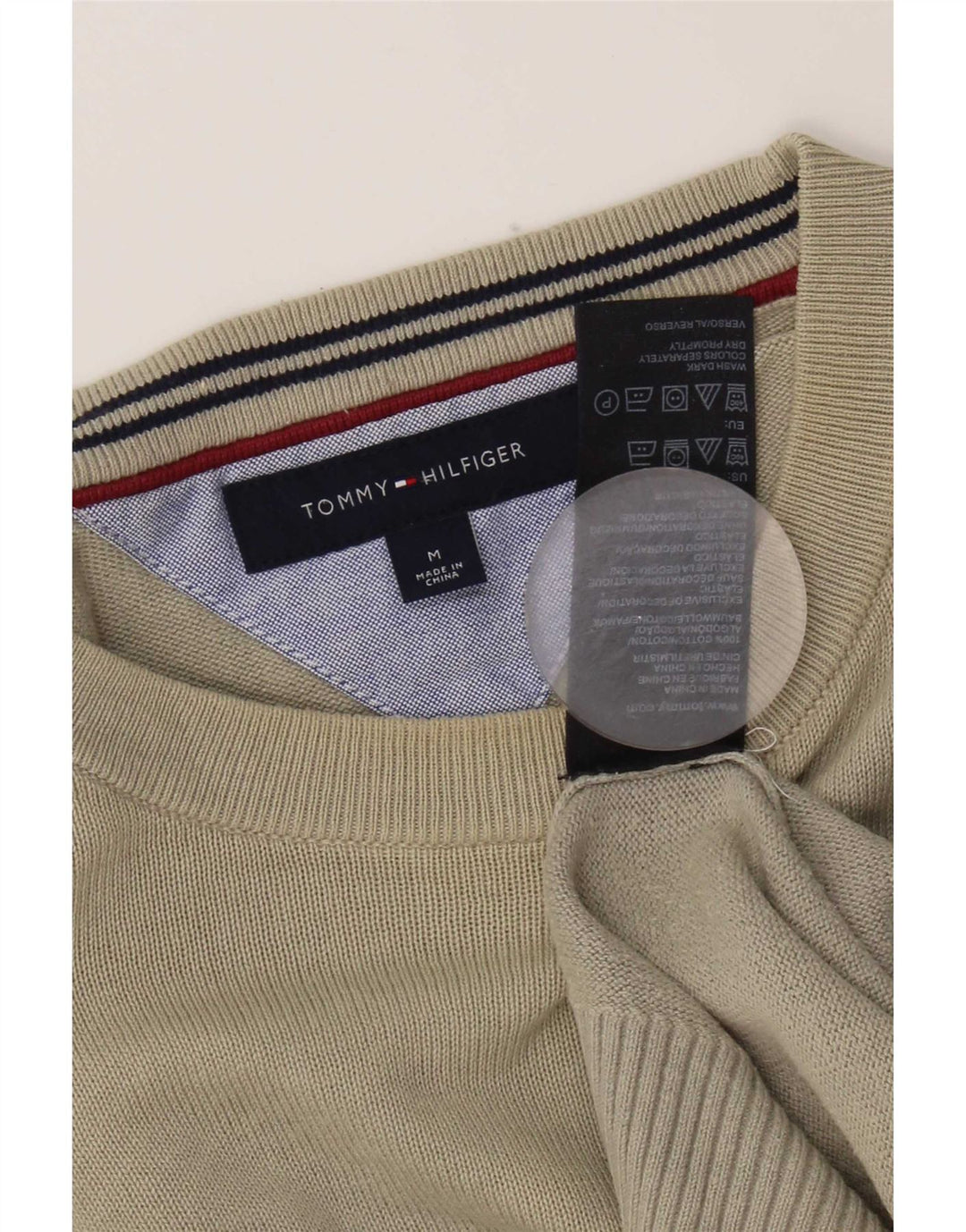 Ανδρικό πουλόβερ Tommy Hilfiger Crew Neck Jumper Μεσαίο βαμβακερό χακί