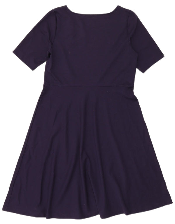 MARKS & SPENCER Γυναικείο φόρεμα A-Line UK 14 Medium Navy Blue Floral