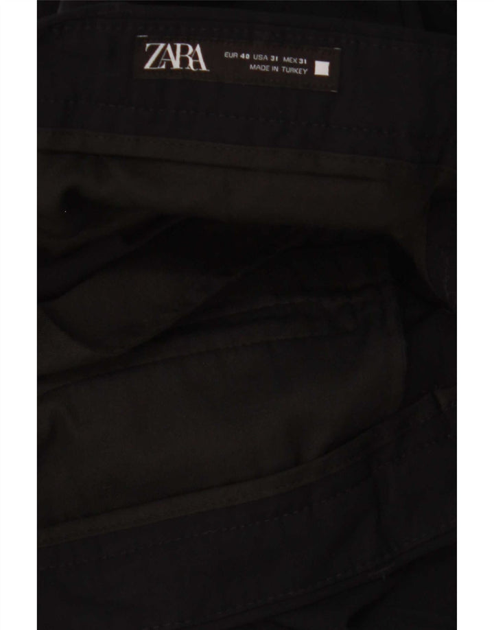 Zara Ανδρικό Slim Chino Παντελόνι EU 40 Medium W31 L29 Μαύρο