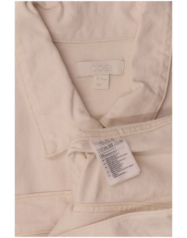 Cos Womens Denim Jacket EU 42 Large White Cotton