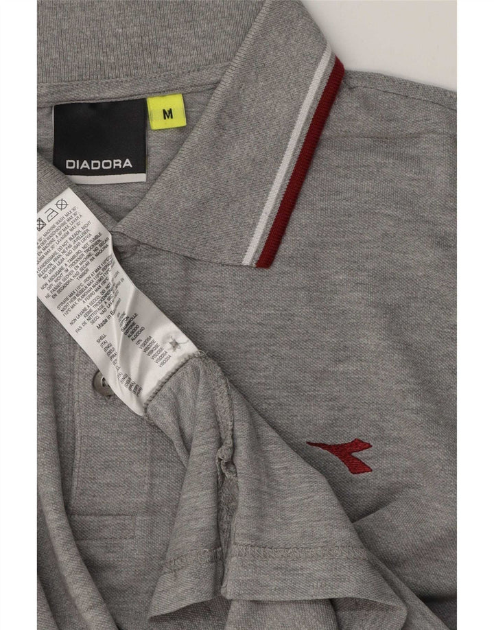 Ανδρικό πουκάμισο Polo Diadora με κανονική εφαρμογή, μεσαίο γκρι βαμβακερό