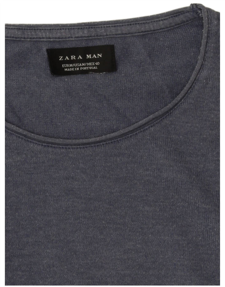 Ανδρικό T-Shirt Zara Top Medium Navy Blue