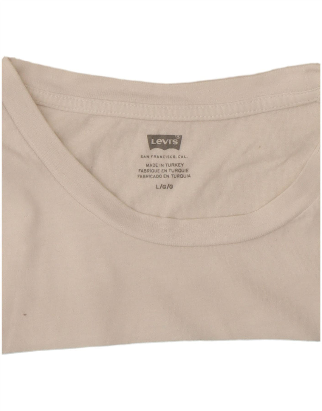 Γυναικείο γραφικό T-Shirt LEVI'S Top UK 16 Large White