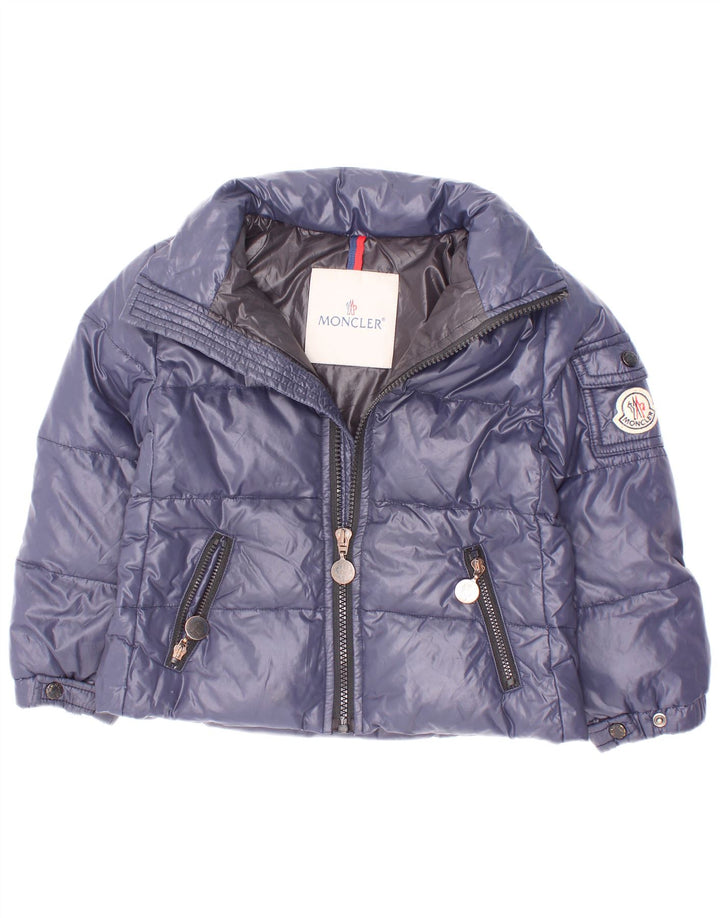 Μπουφάν Moncler Baby Boys με επένδυση 18-24 μηνών Navy Blue Polyamide