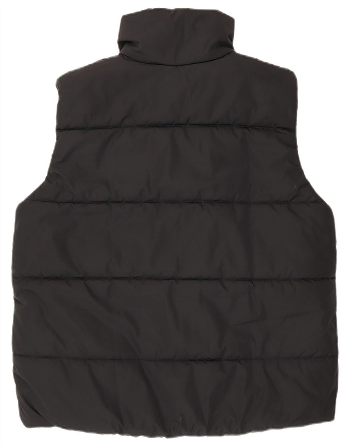 ADIDAS Womens Oversized Padded Gilet UK 10 Small Black Polyester