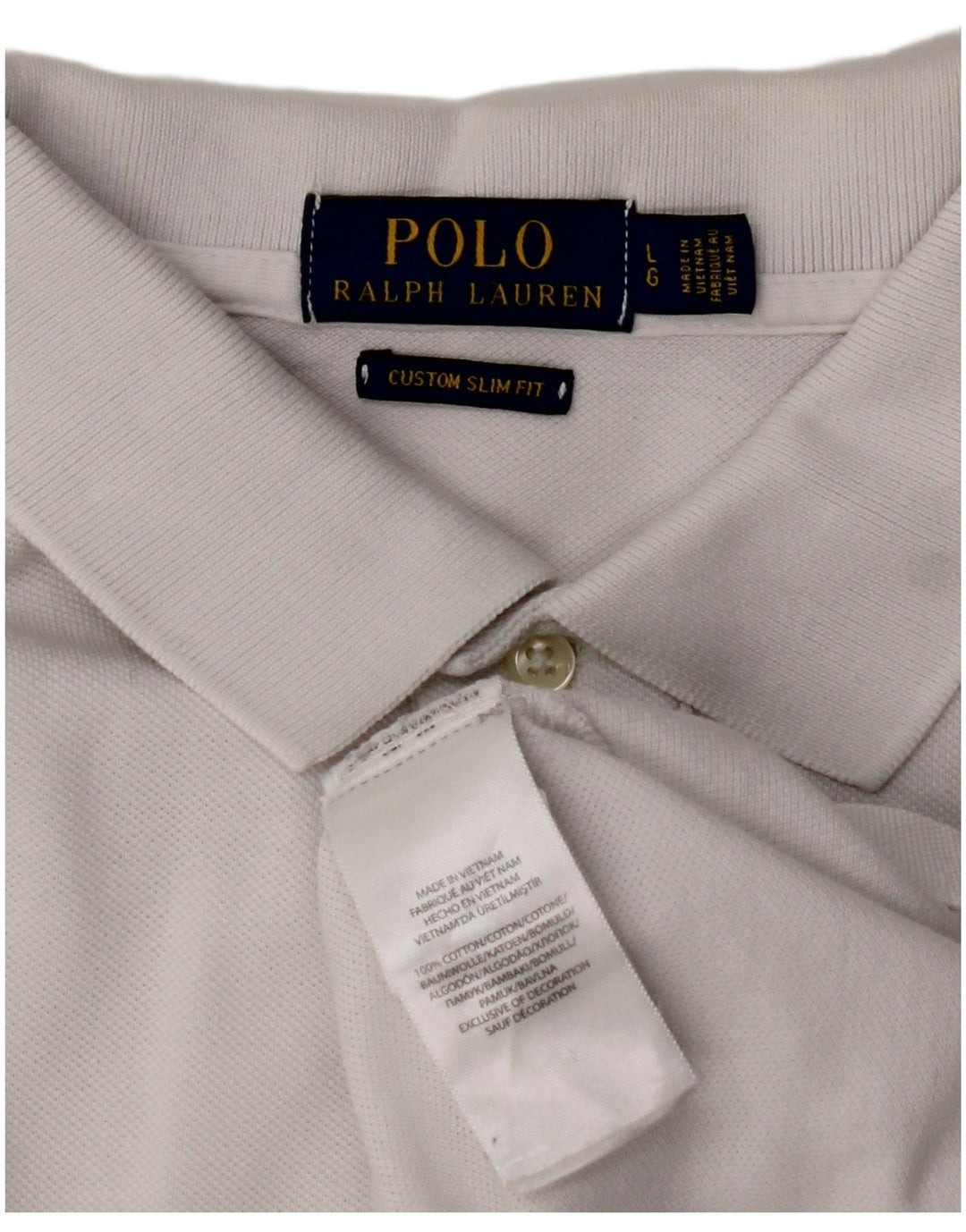 POLO RALPH LAUREN Ανδρικό πουκάμισο Polo με λεπτή εφαρμογή, μεγάλο λευκό βαμβακερό