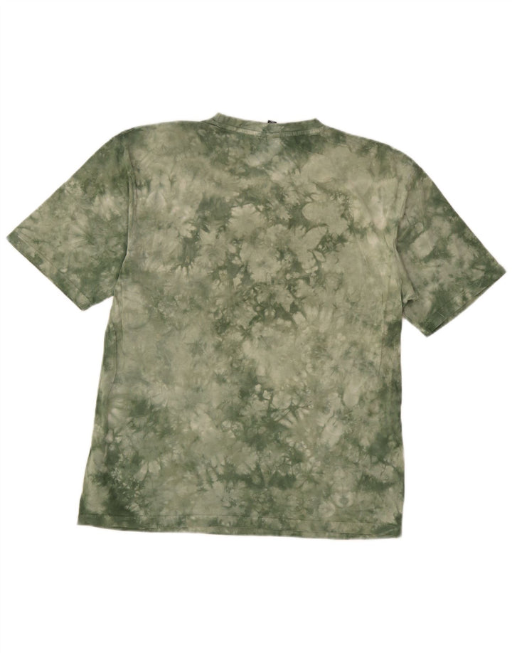 Ellesse Ανδρικό T-Shirt Top Small Khaki Tie Dye Cotton