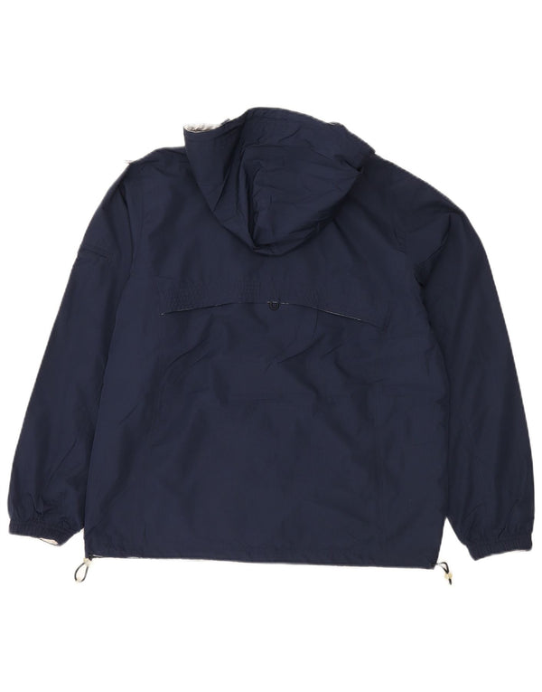 Reebok Γυναικείο μπουφάν βροχής με κουκούλα UK 12 Medium Navy Blue Polyester