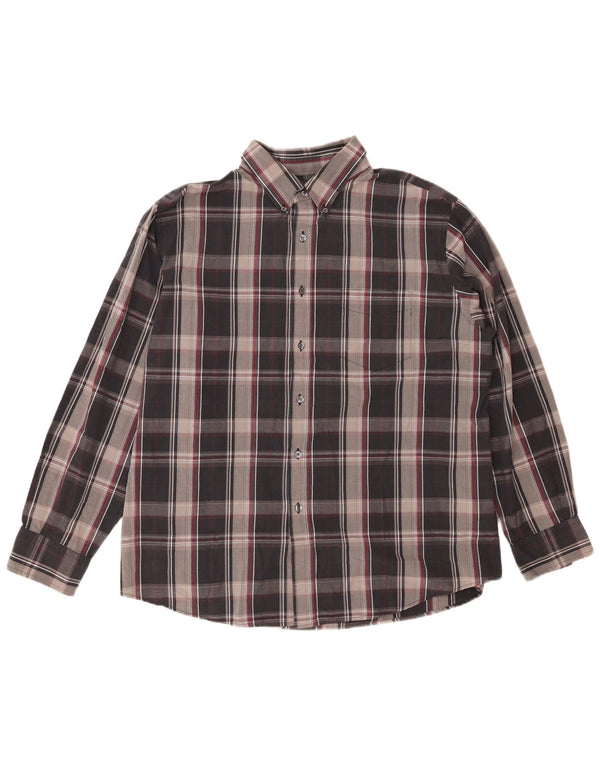 Ανδρικό πουκάμισο DOCKERS Μέγεθος 17 1/2 XL Black Check Cotton
