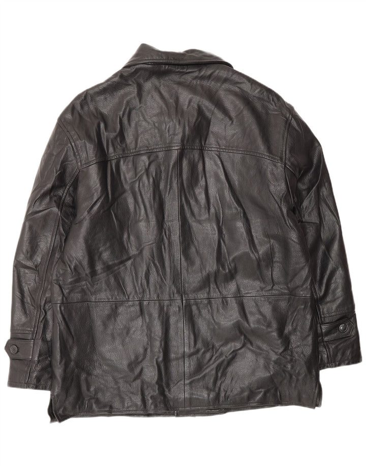 VINTAGE Ανδρικό Δερμάτινο Μπουφάν IT 52 XL Μαύρο Δερμάτινο