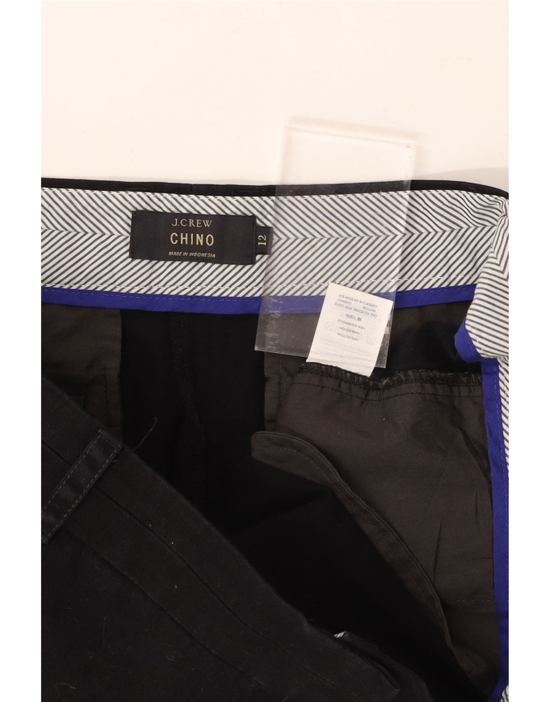 J. CREW Womens Chino Shorts US 12 Large W36 Black Cotton Vintage J. Crew and Second-Hand J. Crew from Messina Hembry 