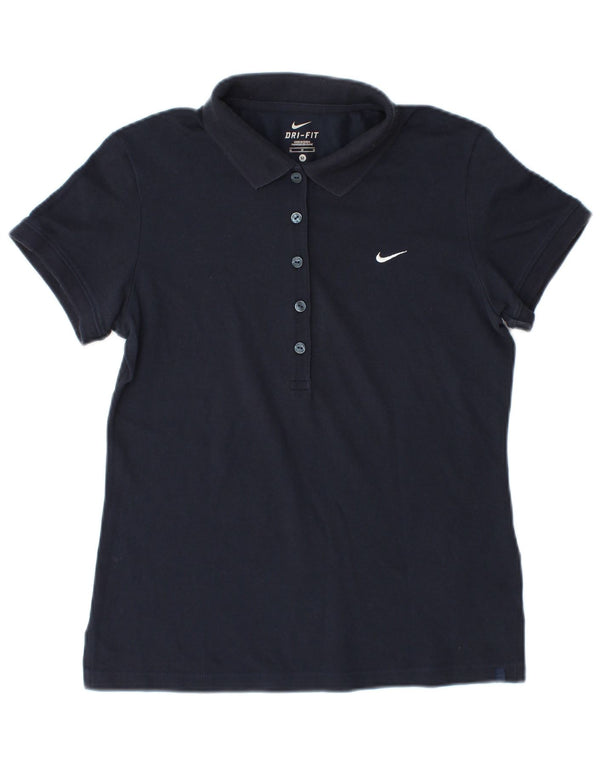 Γυναικείο μπλουζάκι Nike Dri Fit Polo UK 14 μεσαίου μπλε βαμβακερό