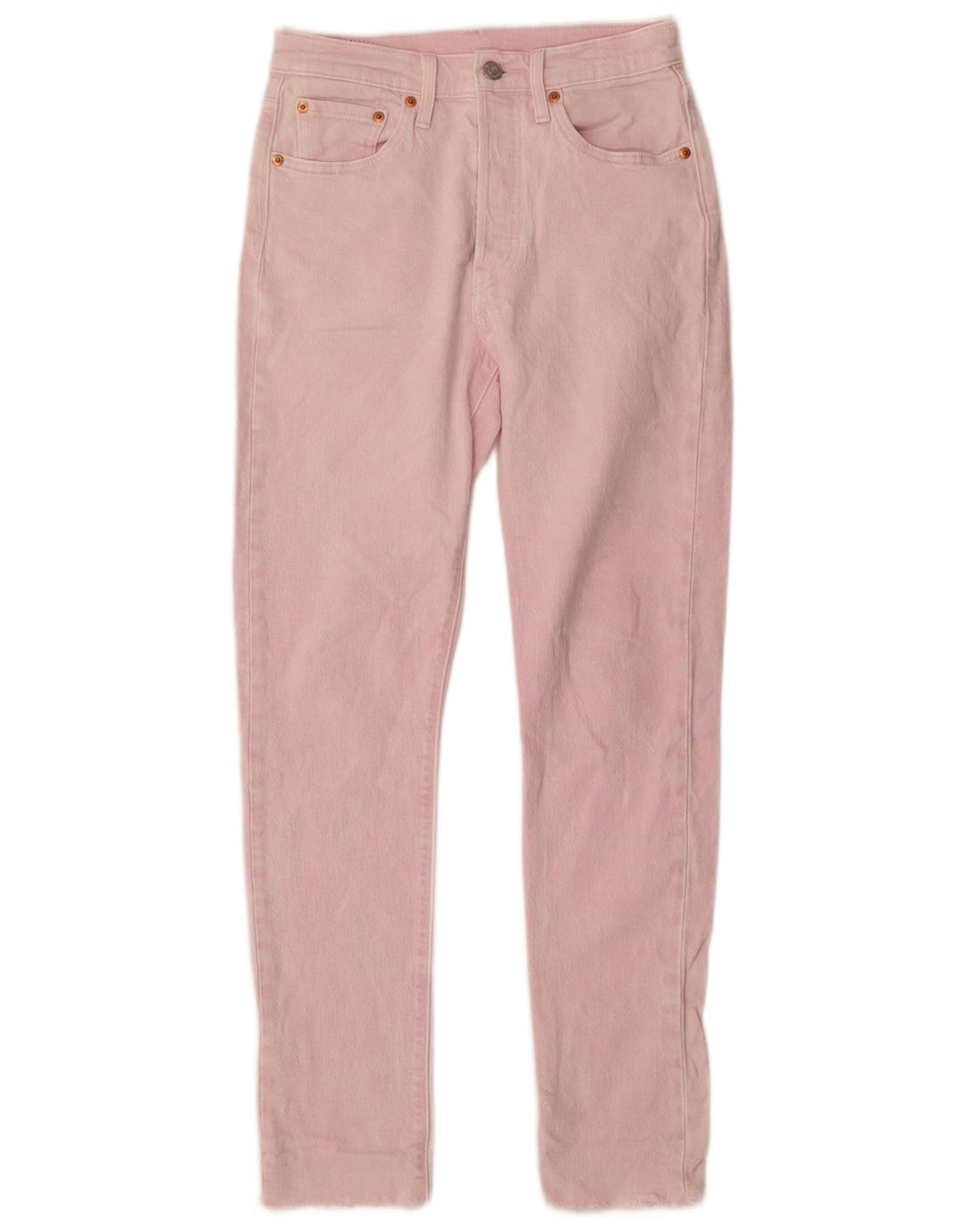 Levi's Womens 501 Straight Jeans W25 L30 Pink Cotton
