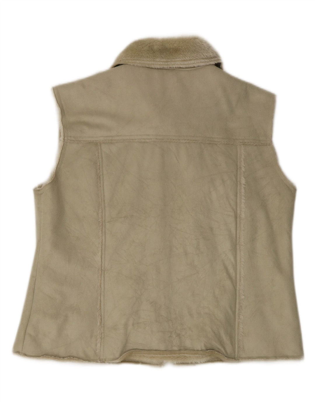 SASHA Womens Sherpa Gilet UK 16 Large Grey Polyester Vintage Sasha and Second-Hand Sasha from Messina Hembry 