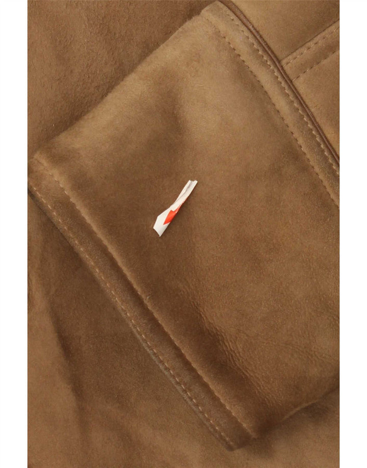 Vintage Ανδρικό Πανωφόρι Shearling Δερμάτινο IT 48 Μεσαίου καφέ