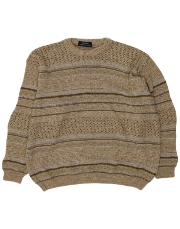 Ανδρικό πουλόβερ St. Bernard Crew Neck Jumper XL Πράσινο ριγέ ακρυλικό
