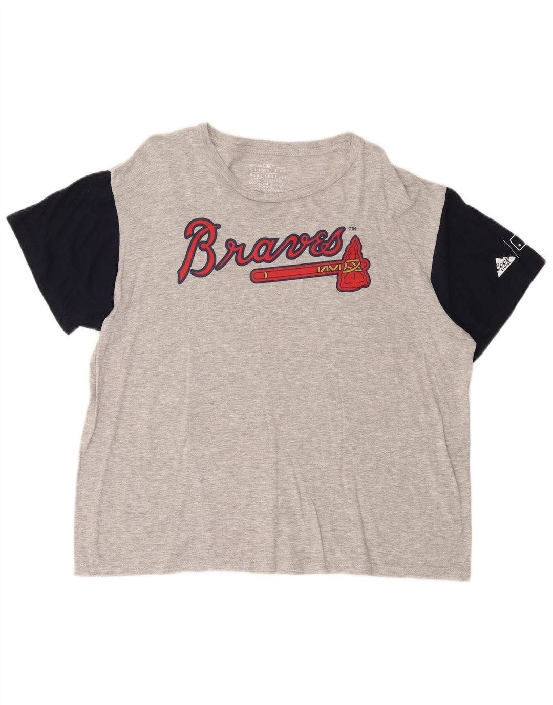 Γνήσιο ανδρικό μπλουζάκι με γραφικά εμπορεύματα Top Large Grey Colourblock Βαμβακερό