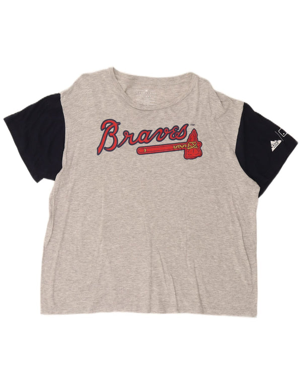 Genuine Merchandise Mens Graphic T-Shirt Top Large Grey Colourblock Cotton