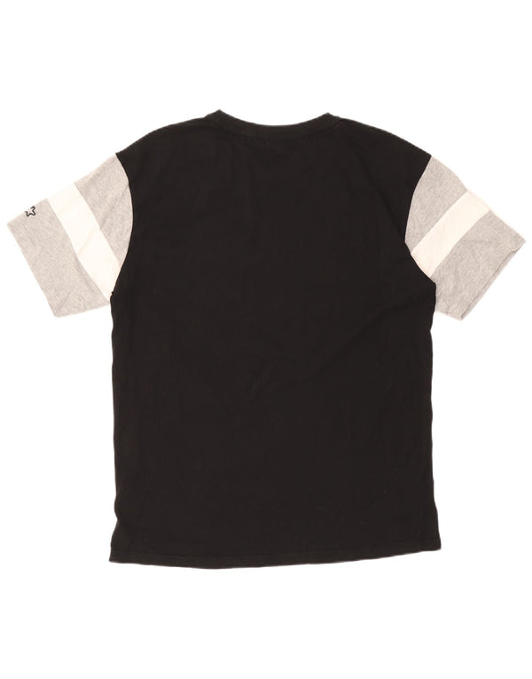 STARTER Ανδρικό γραφικό T-Shirt Top Small Black Colourblock Βαμβακερό