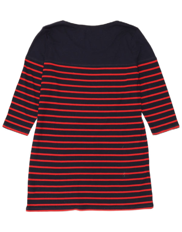 Marks & Spencer Γυναικείο Jumper Φόρεμα UK 16 Large Navy Blue ριγέ