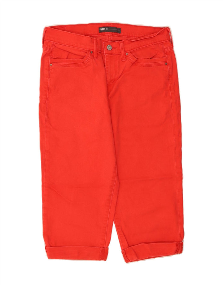LEVI'S Womens Capri Jeans US 8 Medium W29 L18 Red Cotton Vintage Levi's and Second-Hand Levi's from Messina Hembry 