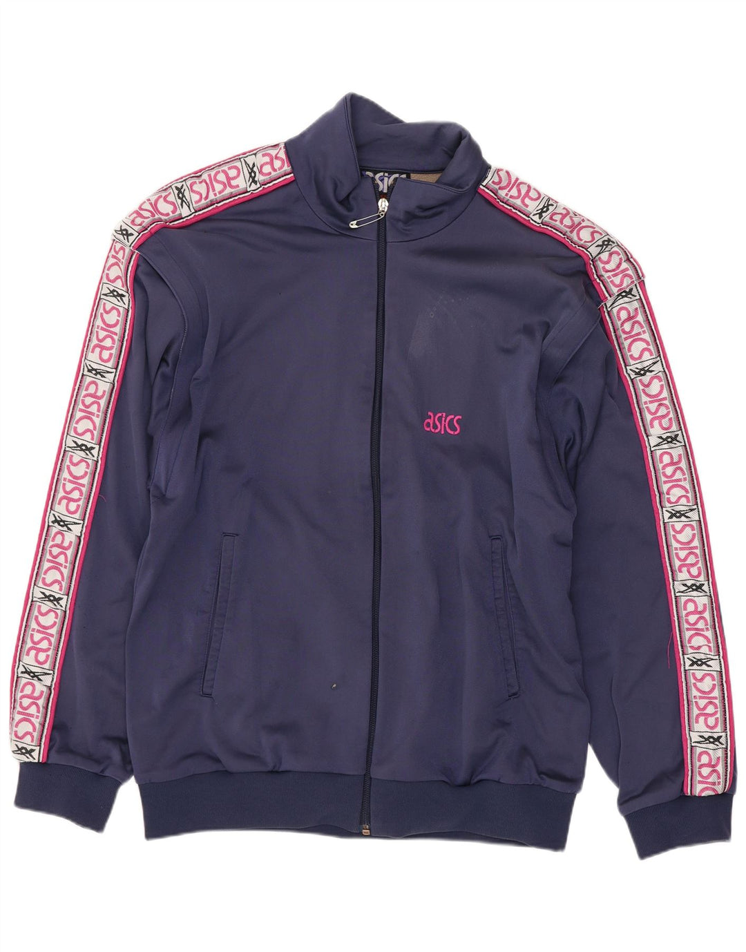 Ανδρική αθλητική φόρμα γραφικών Asics Top μπουφάν μεγάλο μπλε ναυτικό χρώμα