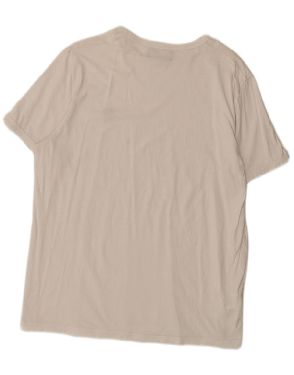 Fred Perry Ανδρικό T-Shirt Top XL Λευκό βαμβακερό