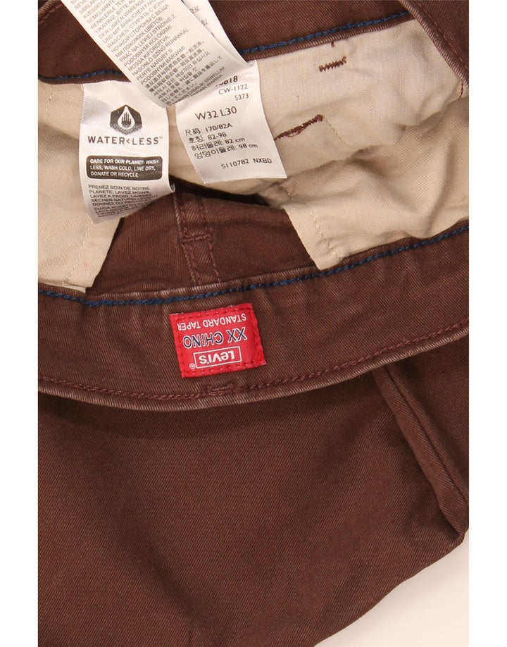 LEVI'S Womens Slim Chino Trousers W32 L30 Brown Cotton