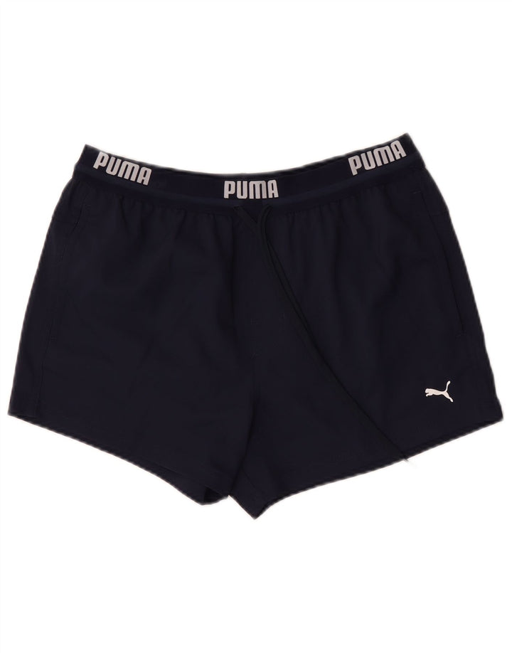 Ανδρικά γραφικά αθλητικά σορτς Puma μεσαίου μπλε ναυτικού πολυεστέρα