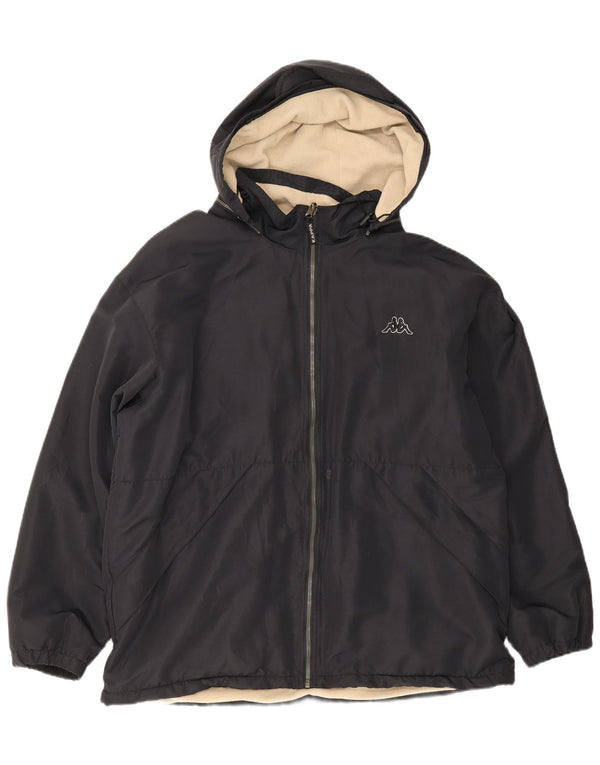 Kappa Ανδρική κουκούλα Loose Fit Reversible Jacket UK 40 Large Black Polyester