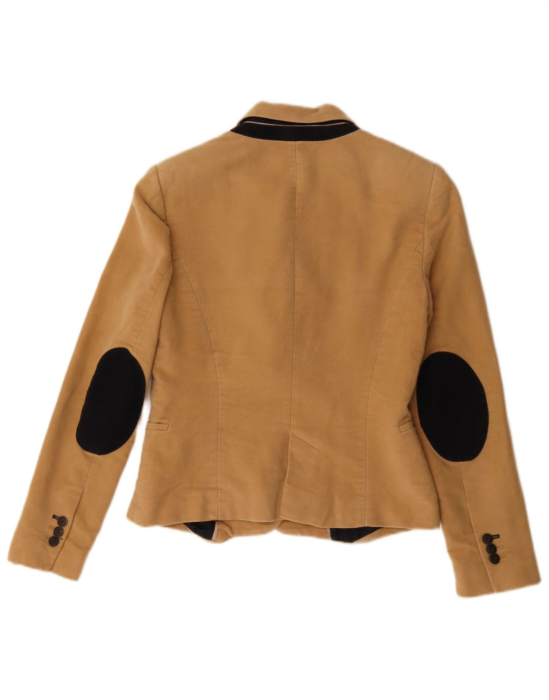 Zara Γυναικείο Μπουφάν Blazer Crop 1 Button UK 12 Medium Beige Acetate