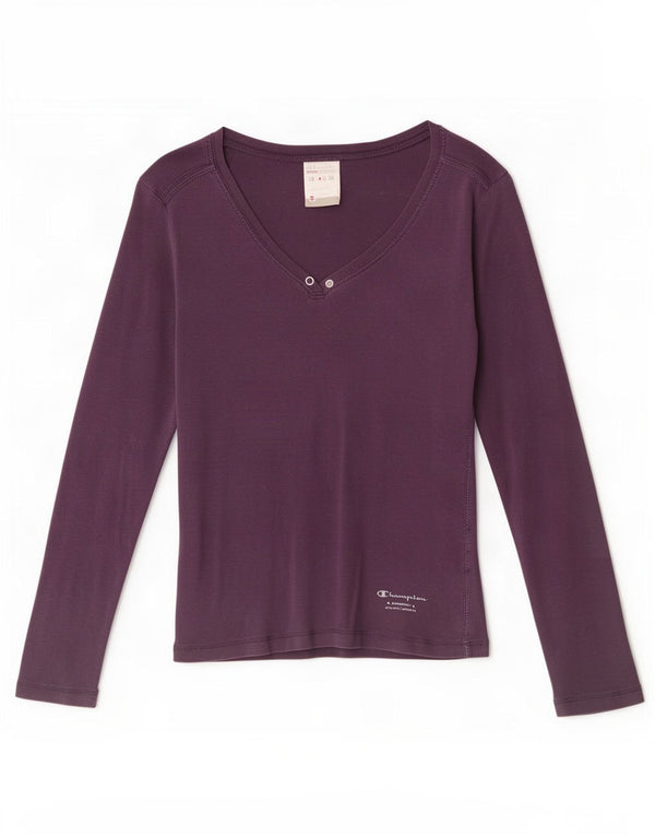 Champion Womens Heritage Classics Top μακρυμάνικο UK 8 Small Purple