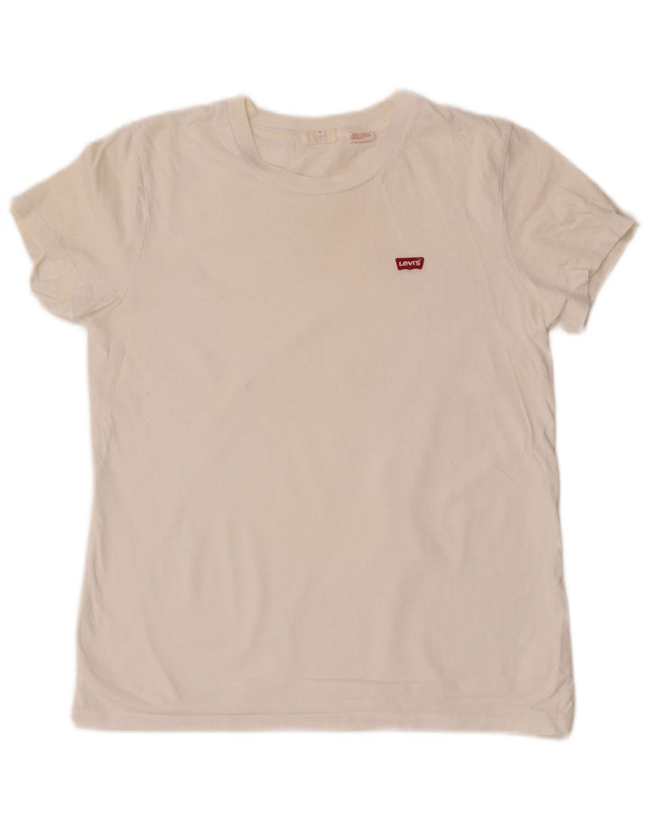 Γυναικείο γραφικό T-Shirt Levi's Top UK 10 Small White