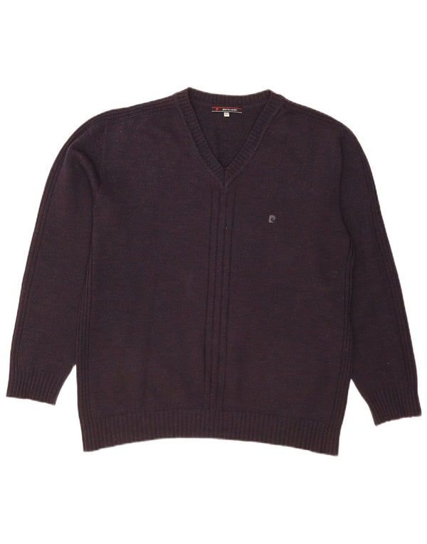 Ανδρικό πουλόβερ Pierre Cardin με V λαιμόκοψη XL Navy Blue
