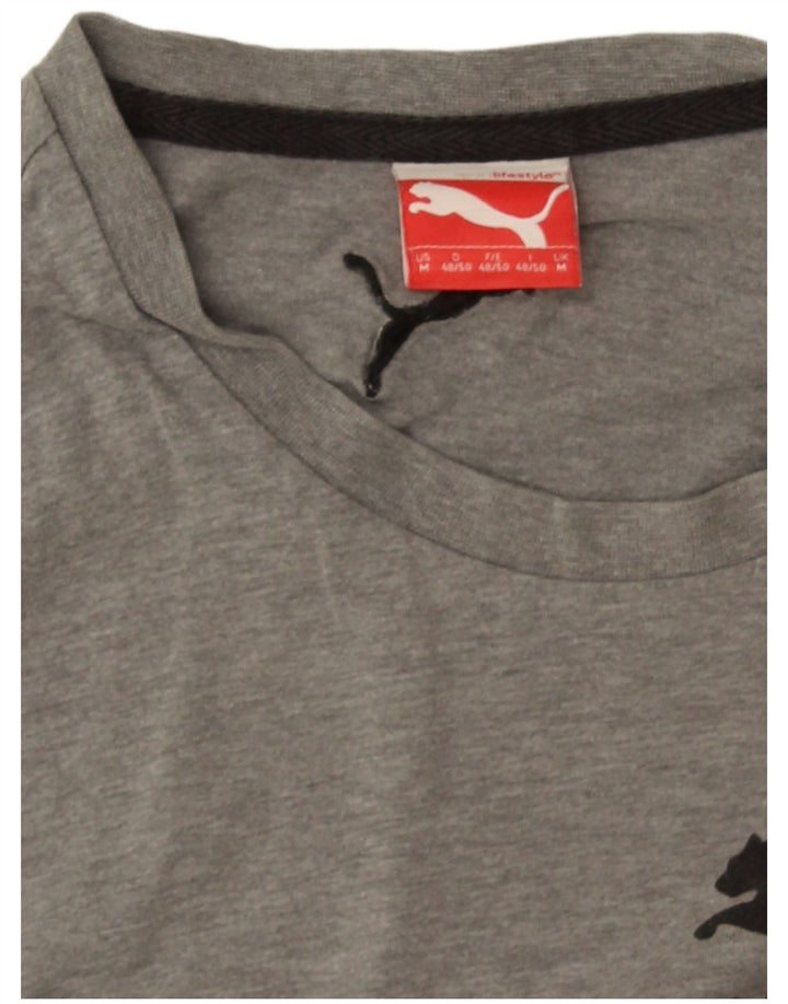 Ανδρικό γραφικό μπλουζάκι Puma Top Medium Grey Flecked