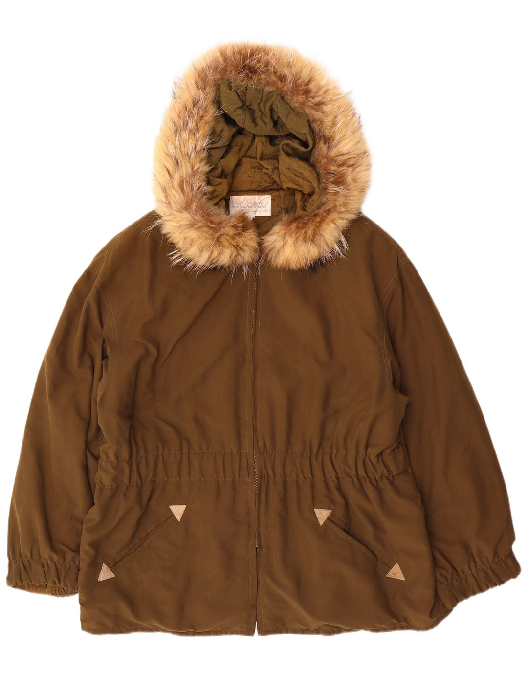 Byblos Γυναικείο μπουφάν με κουκούλα Parka IT 44 Medium Khaki Polyester
