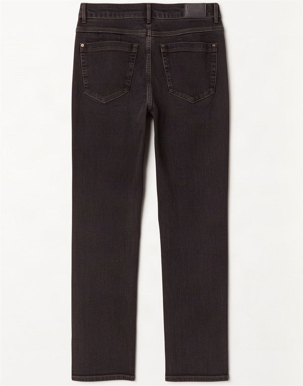 Marks & Spencer Womens Straight Jeans UK 12 Medium W28 L27 Black Cotton