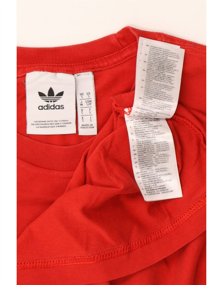 Ανδρικό T-Shirt Adidas Top Μικρό κόκκινο βαμβακερό