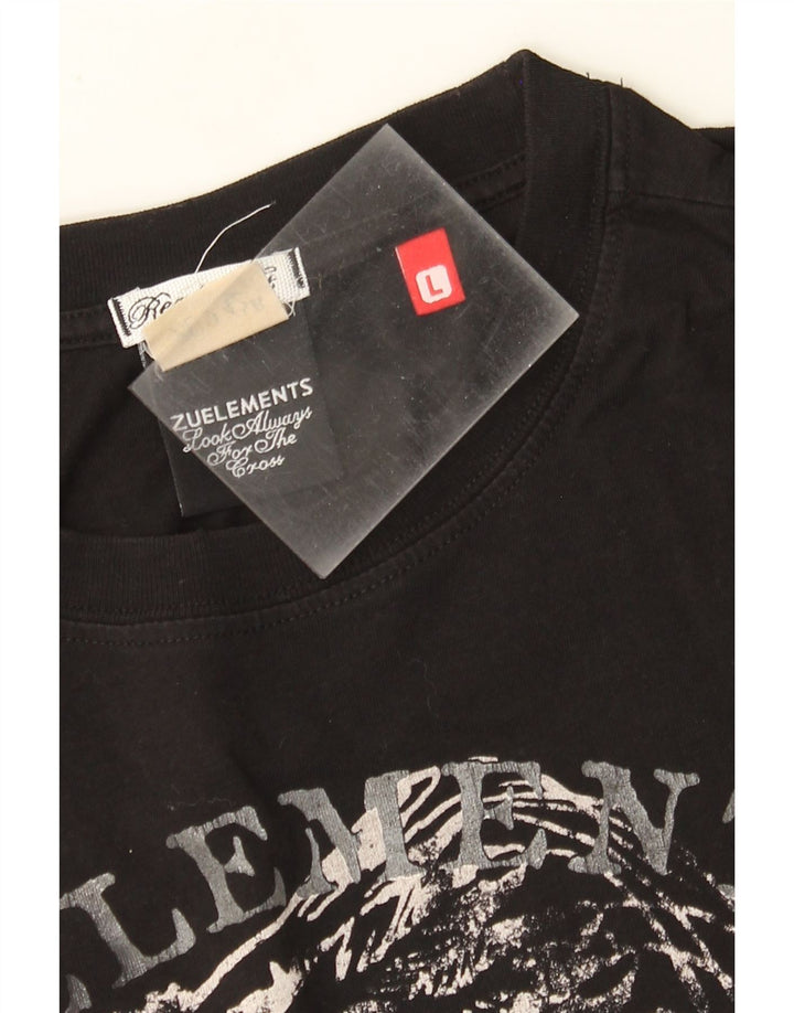 Ανδρικό γραφικό T-Shirt Zu Elements Top Large Μαύρο